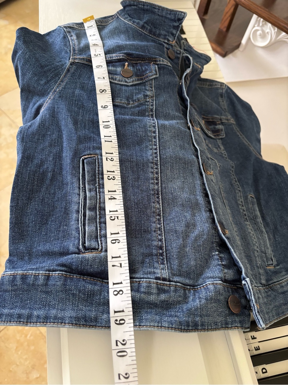 Ricki's Blue Denim Jacket with Embroidered Tapestry Back Panel - Picture 15 of 15